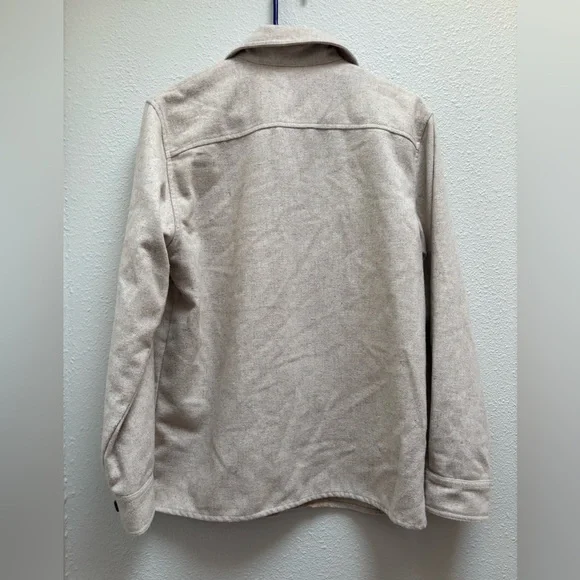 Wondery Cream Knit Wool Blend Shacket Size Small - Picture 3 of 5